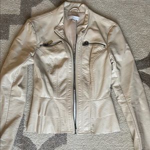 Faux Leather Tan Jacket